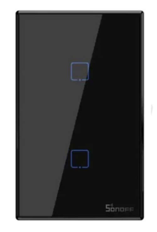 SONOFF TX Series WiFi\RF433 Touch Panel Switch - Black 2 Button