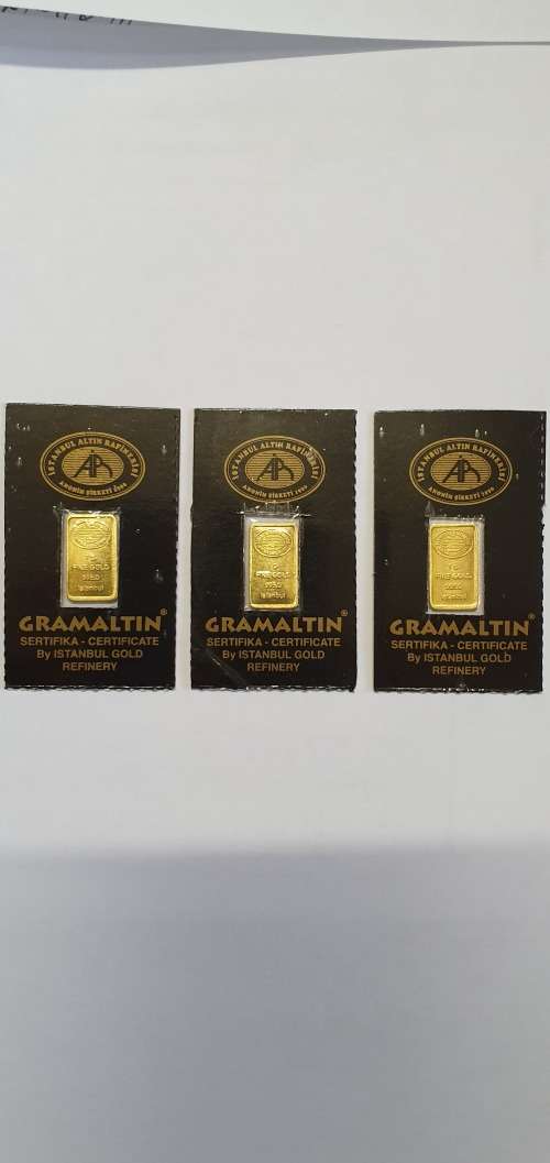 1 gram pure gold bar by Istanbul Gold Refinery