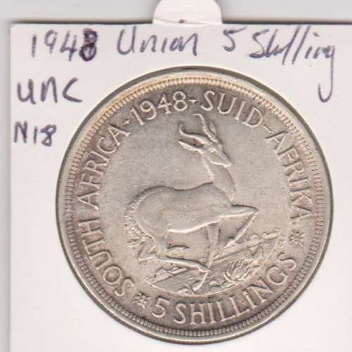 1948 Union Five Shillings UNC  a BEAUTY Starting @ R1