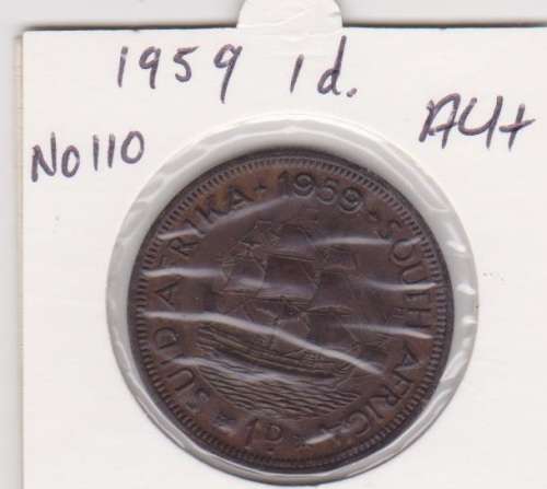 1959 Union Penny  AU +