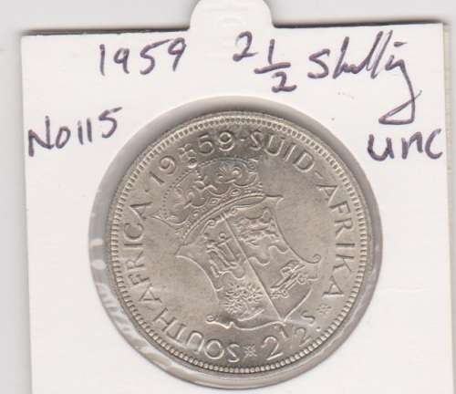 1959 Union Two and a Half Shillings  UNC