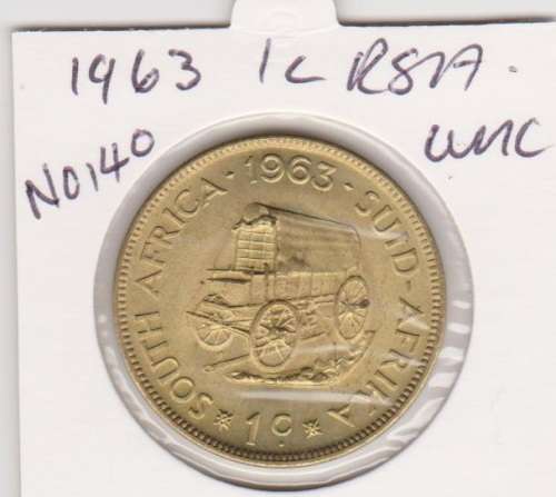 1963 RSA ONE CENT UNC