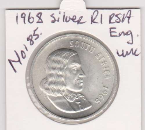 1968 RSA ONE RAND SILVER ENG. UNC