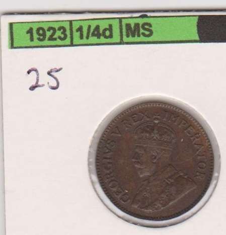 1923 UNION QUARTER PENNY UNC