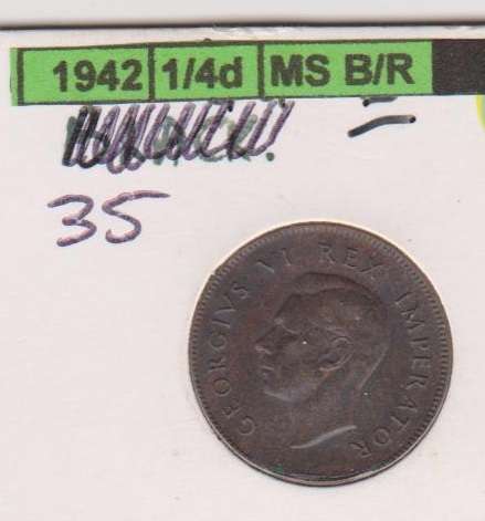 1942 UNION QUARTER PENNY UNC