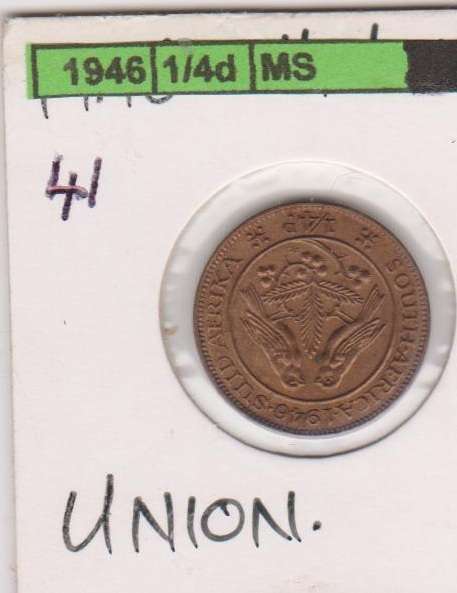 1946 UNION QUARTER PENNY UNC