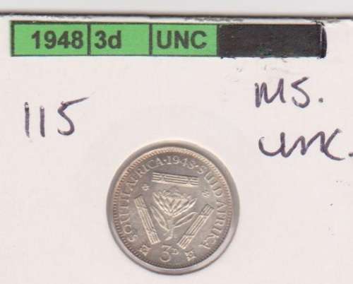 1948 UNION THREEPRNCE UNC