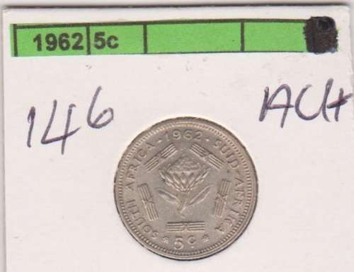 1962 UNION SIXPENCE AU+