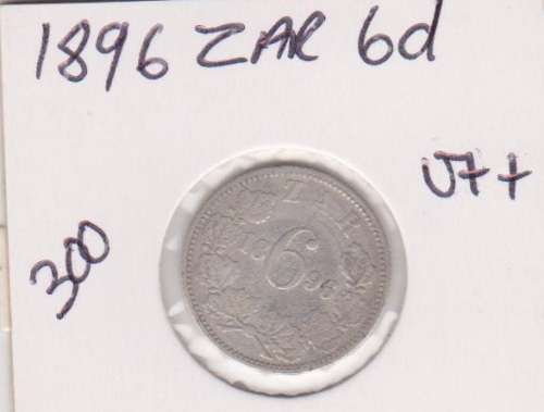1896 ZAR Sixpence VF+  Starting @ R1  WoW