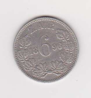 1896 ZAR Sixpence  VF   Starting @ R1   WoW