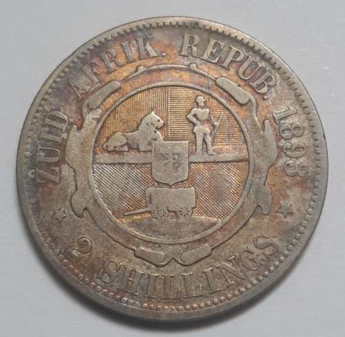 1893 ZAR Two Shillings    **Super Scarce**   Starting @ R1       A101
