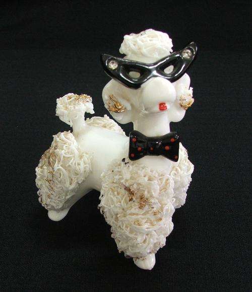 Vintage Spaghetti Poodle -in diamond studded Cat eye Sunglasses -  Unmarked