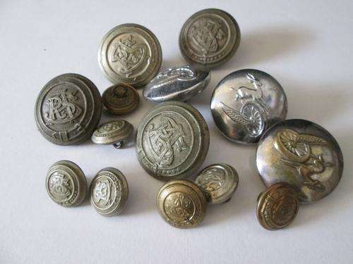 SA. RAILWAYS BUTTONS x 14  VARIOUS SIZES