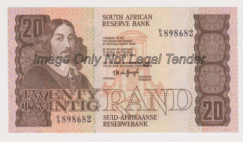 Twenty/Twintig Rand TW de Jongh D3 898682  UNC