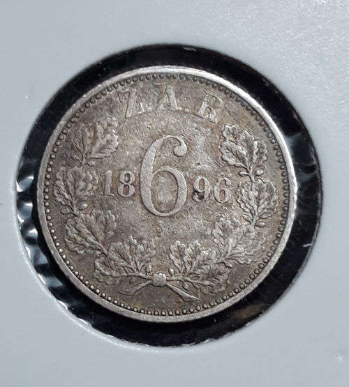1896 ZAR Sixpence      Q22