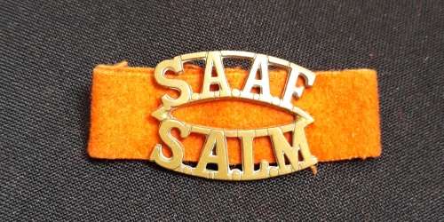 S.A.A.F.  /  S.A.L.M.  Shoulder Title              C50
