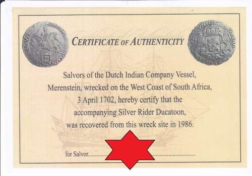 Dutch Silver Rider Coin From 1659     *** Retrieved from Shipwreck Meerensteijn       A2