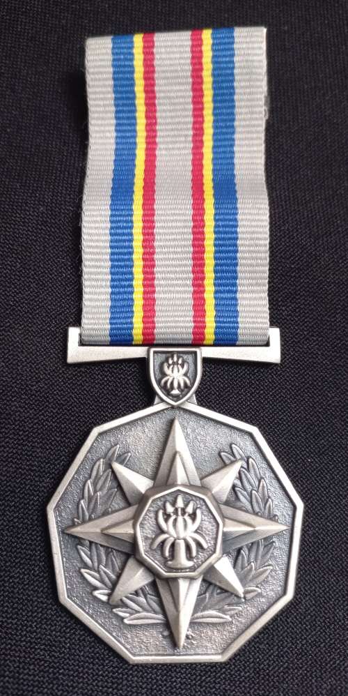 SAPS 20 Year Loyal Service Medal. Full size medal. Numbered 1769     Silver         M2