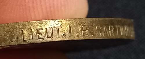 WW1 Victory Medal LIEUT. I.R. CARTWRIGHT            U22