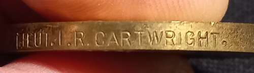 WW1 Victory Medal LIEUT. I.R. CARTWRIGHT            U22