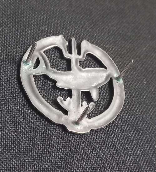 RECCE - EARLY TYPE  ATTACK DIVER INSTRUCTOR QUALIFICATION BADGE- FULL SIZE-SILVER PLATED METAL