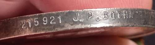 WW2 Medal Group  Awarded To J.P BOTHA  215921