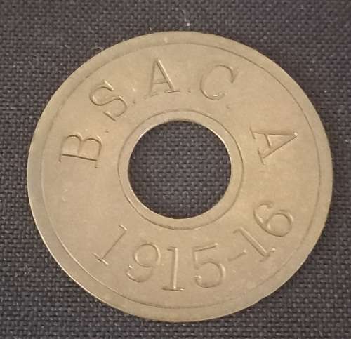 Rhodesia  British South Africa Company (BSA Co) Hut Tax Token: 1915-1916 Male   ( AU Condition )