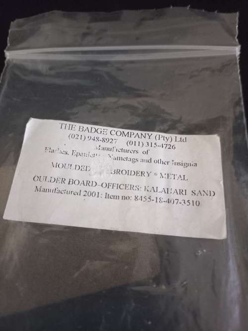 South Africa Army Rank Epaulettes x 4 Mint Condition Years 1997 And 2001  In Original Packaging