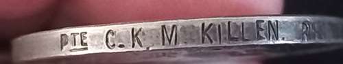 WW1 BRITISH WAR MEDAL Awarded To PTE. C.K.M. KILLEN RHOD. 1ST. S.A.I. BGDE Prisoner Of WAR