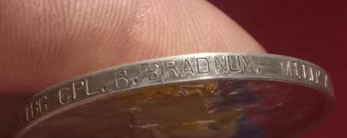 WW1 British War Medal And Victory Medal To G. 3186 CPL. B. BRADNUM. MIDD XR.              W10