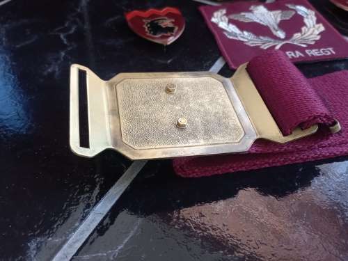 44 PARACHUTE BATTALION Stable Belt And Insignia  ` One Bid For The Lot `