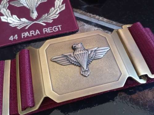 44 PARACHUTE BATTALION Stable Belt And Insignia  ` One Bid For The Lot `