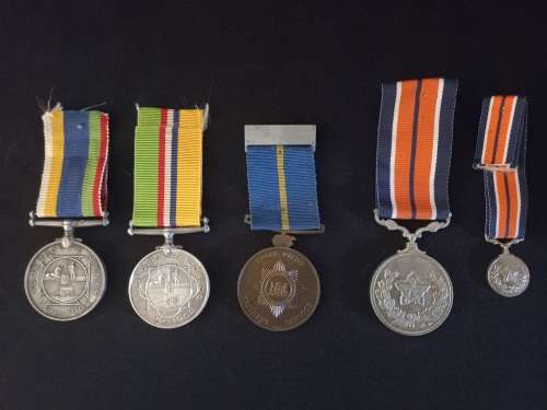Father & Grandson Medals - DTD,ABO, Troue Diens 10Years-Grandson General Service Medal + Miniature
