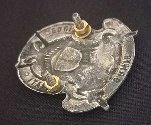 SADF ARMY - Equestrian Centre Cap Badge - Equites Simus Parati     X191