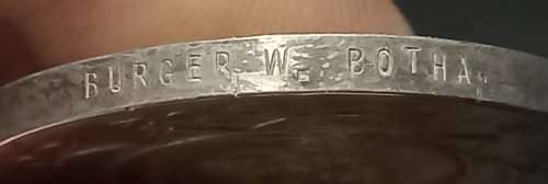 Boer War - ABO Medal Awarded To  BURGER W. BOTHA                      No.19