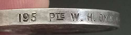 Boer War -  QSA Medal Awarded To: 195 PTE. W.H. DYMOND D.E.O.V.R.                  No.10