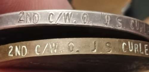 WW1 Medal Trio Awarded To: 2ND C/W.O. J.S. CURLEWIS PHILIPSTOWN CDO                            No.23