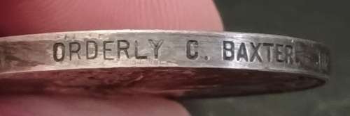 Boer War -  QSA Medal Awarded To:  ORDERLY C. BAXTER. IMP: HOSP. CORPS.      No.23