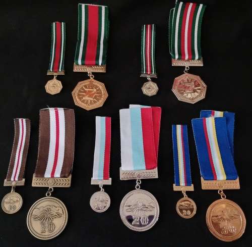 Namibia POLICE Medals Full Size And Miniatures ` MINT CONDITION ` 5 Sets