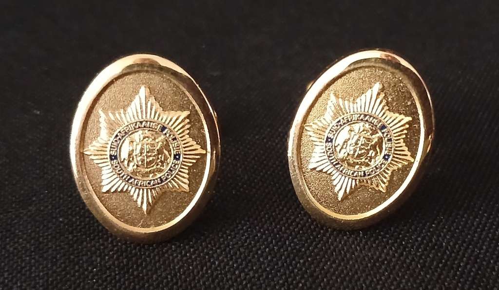 South African Police Early Type Cufflinks                             F229