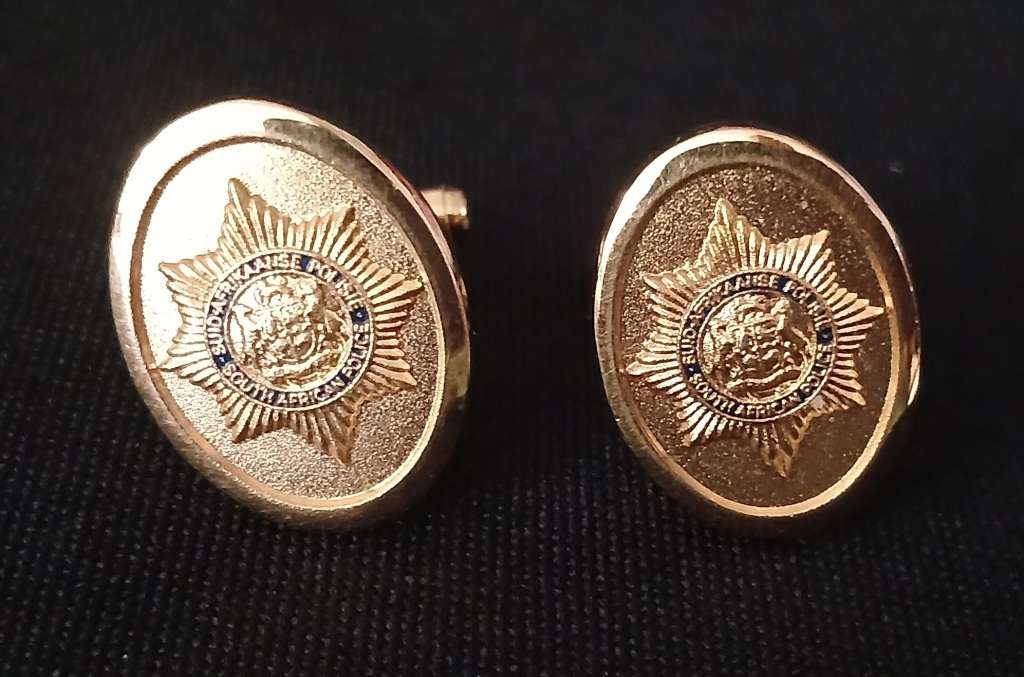 South African Police Early Type Cufflinks                             F229