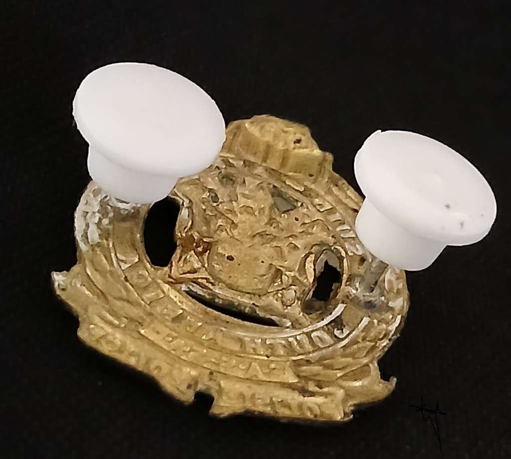 SA. RAILWAY POLICE BADGE       SIZE:  24mm  X  31mm                          V89