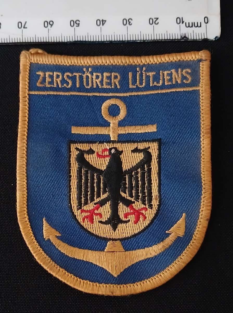 German Navy - 103 Guided Missile Destroyer D185FGS Lutjens Embroidered Patch