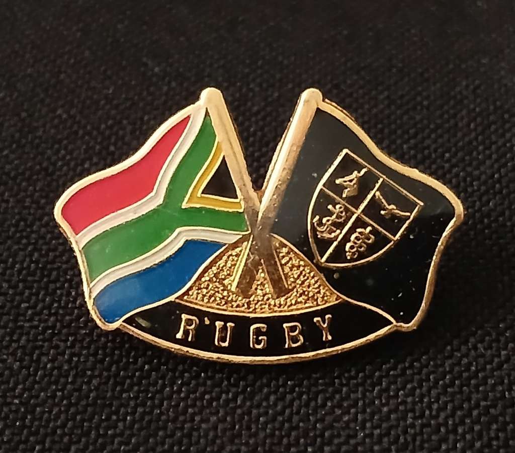 South African Rugby Lapel Pin Badge  -  SADF - SAAF -  SA NAVY - SAMS                            R89