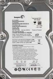 Seagate Barracuda ES.2 1TB 7200RPM 32MB Cache SATA 3.0Gb/s 3.5" Internal Hard Drive