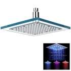 8" 6-LED Water Temperature Visualizer Sensor Square Shower Head