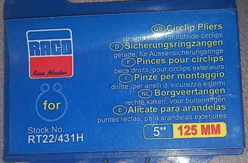 Circlip pliers 125mm