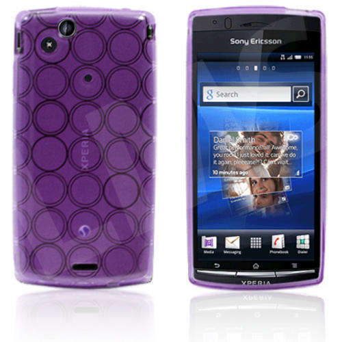 TPU Hard Back Case Cover for Sony Xperia Arc X12 Arc S Purple