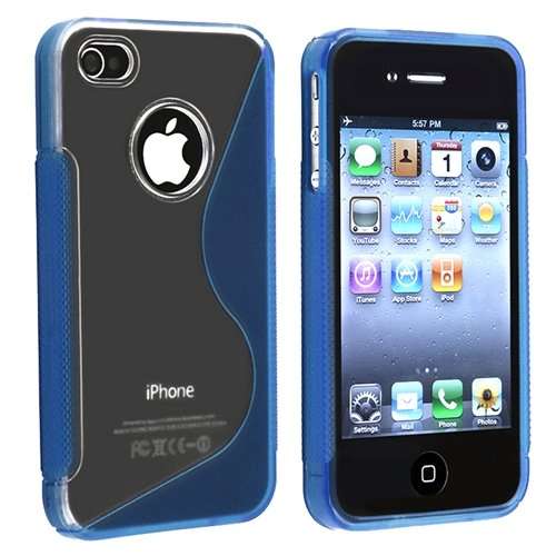 S-Line TPU Pouch for Apple iPhone 4 iPhone 4S (Blue)