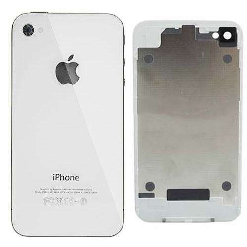 White Glass Back Rear Cover Case Housing for Apple iPhone 4 4S